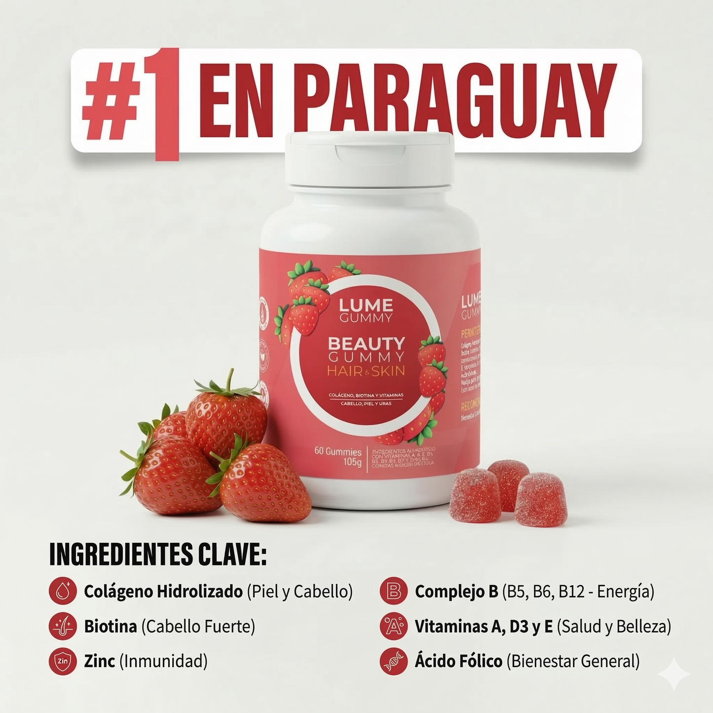 LUME Beauty Gummy · Cabello, Piel y Uñas
