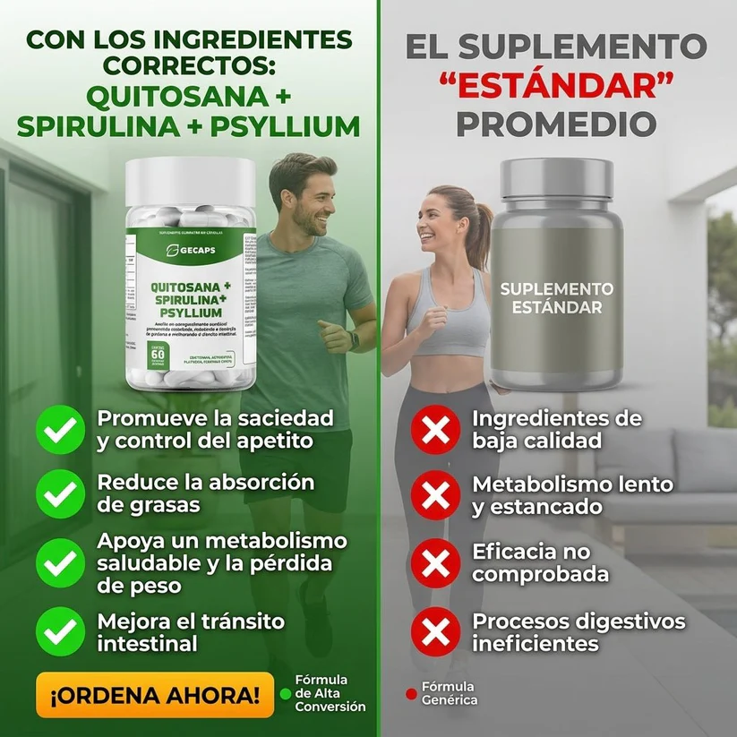 QPS (Quitosana + Spirulina + Psyllium) - 60 Cáps.
