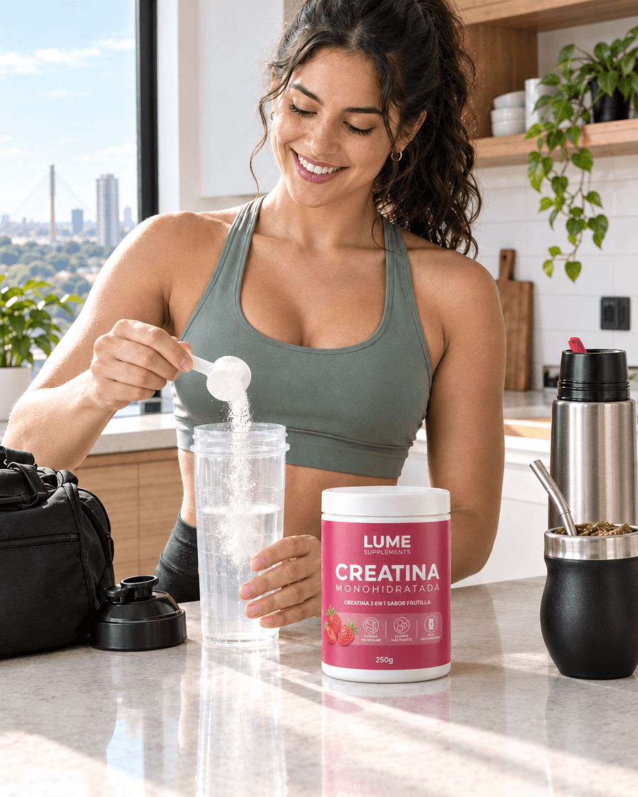 LUME Creatina + Colágeno 3 en 1 · 250g — 5