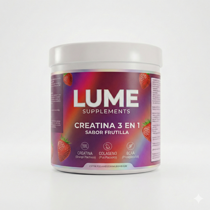 Lume Creatine 3 en 1 - FRUTILLA 300gr