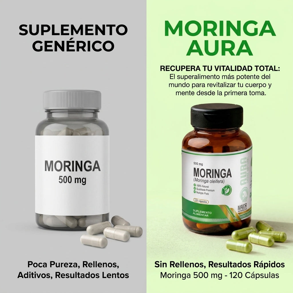 Moringa 500 mg - 120 Cápsulas