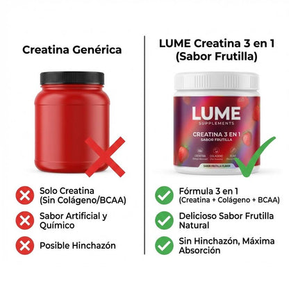 Lume Creatine 3 en 1 - FRUTILLA 300gr